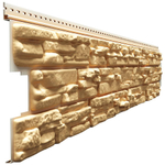 Сайдинг Docke Lux Rocky PSRG-1092 под камень Пекан 1787х285 мм