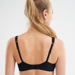 Бюстгальтер ортопедический после мастэктомии с манишкой Amoena Dana без косточек, черный, 75B