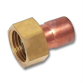 Переходник под пайку с накидной гайкой для медных труб SANHA 15 х 3/4*