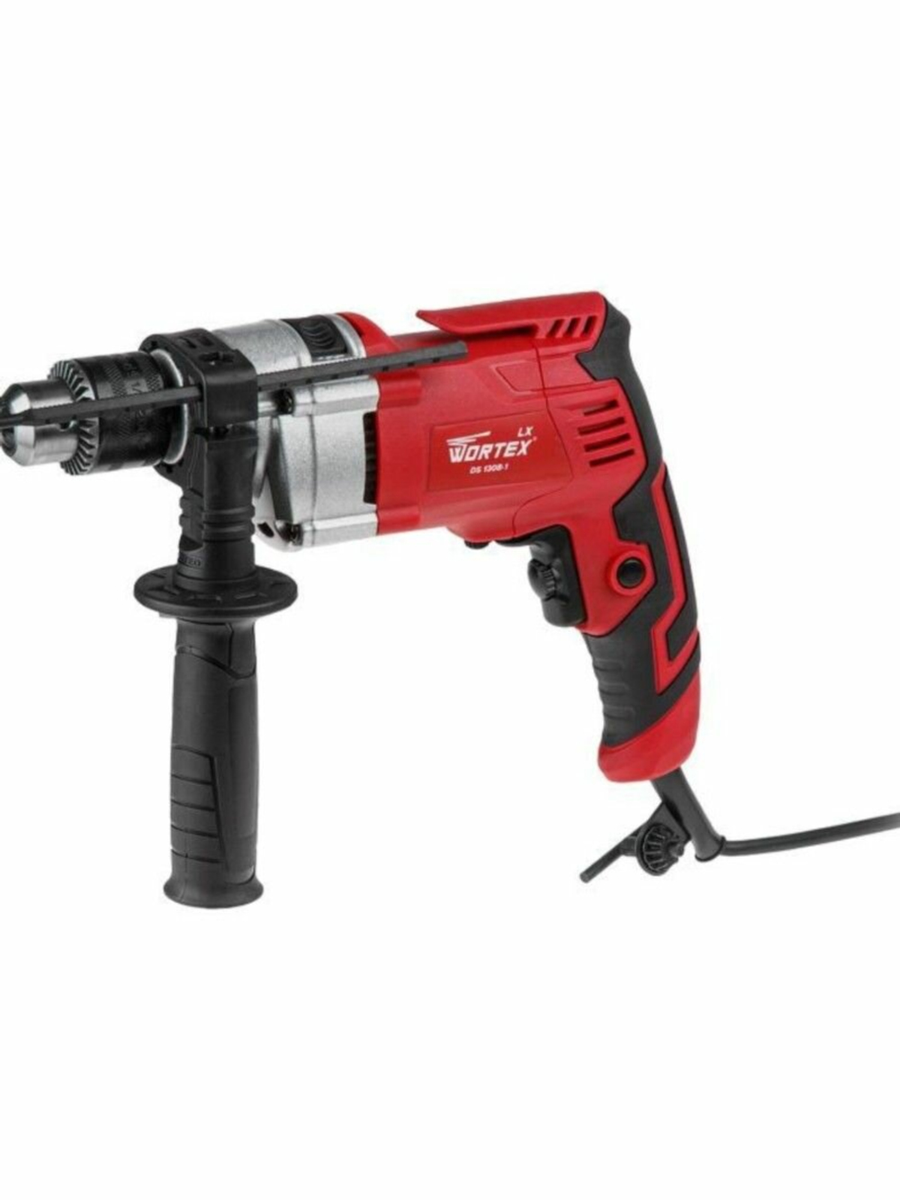 Дрель WORTEX LX DS 1308-1, ударная, 800Вт, ключевой патрон, плавное изменение скорости