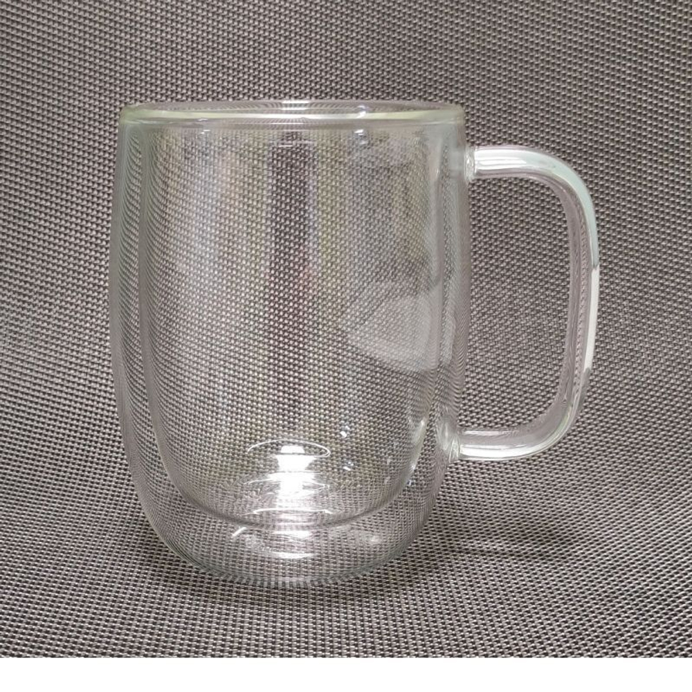 Кружка термостойкое стекло с двойными стенками 330(400) мл, CGPro Glass.