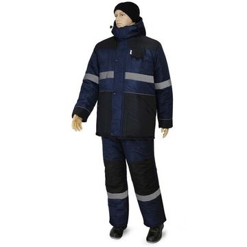 Костюм зимний "Нордмен" полукомбинезон (синий/черный)