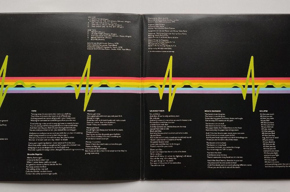 Винтажная виниловая пластинка LP Pink Floyd The Dark Side Of The Moon (Japan 1974) (No Obi) 2 Press