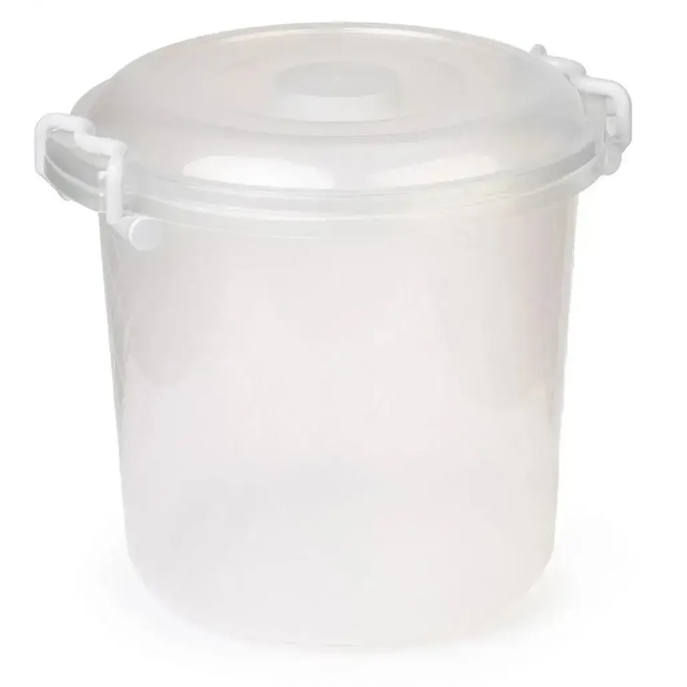 Контейнер 10л круглый, с ручками, прозрачный