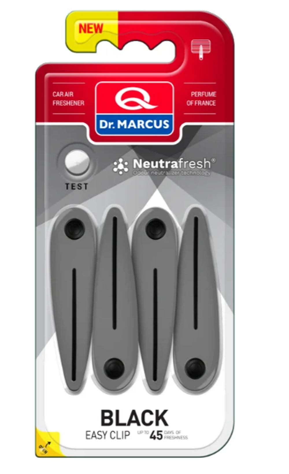 Ароматизатор на обдув Dr Marcus CLIP  (прищепки по 4шт) Черный (Блэк)