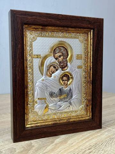 Св. Семейство, икона прямоугольная в рамке под стеклом, красное дерево 170х210