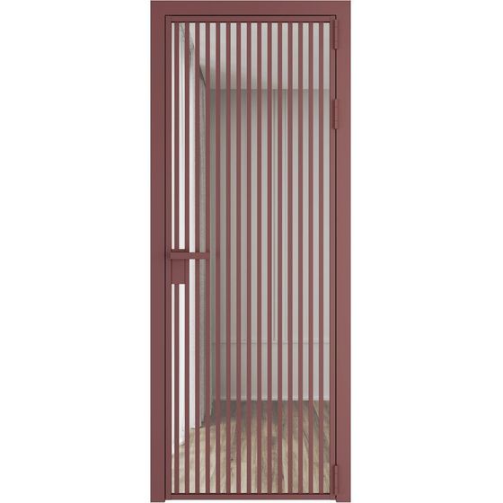 Алюминиевая дверь 11AG красный антрацит остеклённая