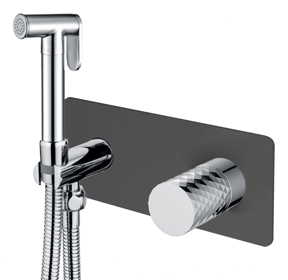 Boheme Смеситель гигиенический STICK BLACK DIAMOND CHROME