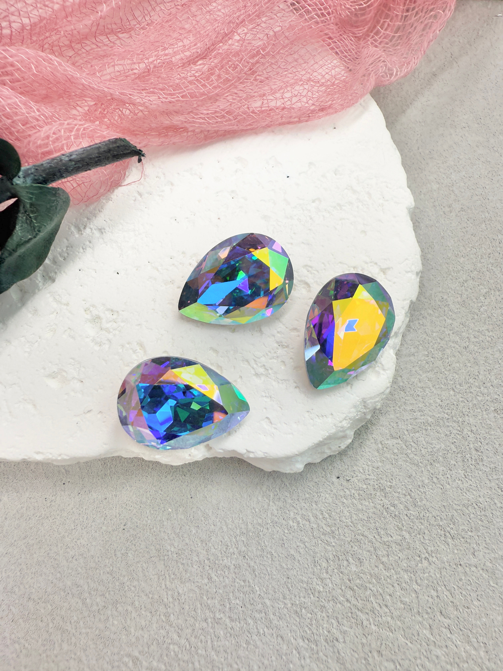 Капля Drop 18*13 мм, Light Sapphire AB