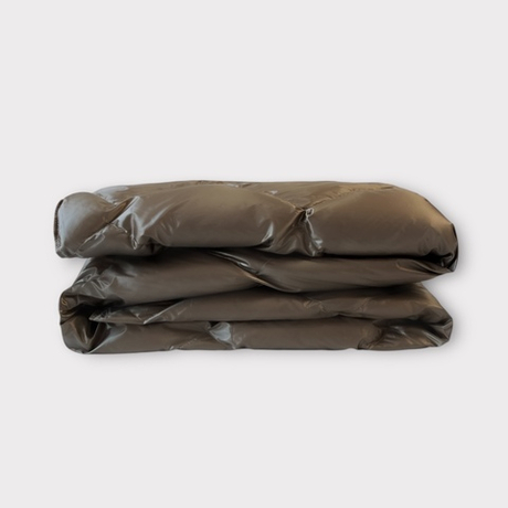 Дорожный плед-пончо пуховый 130х170 German Grass Travel Cape Plaid Milk Chocolate бежевый