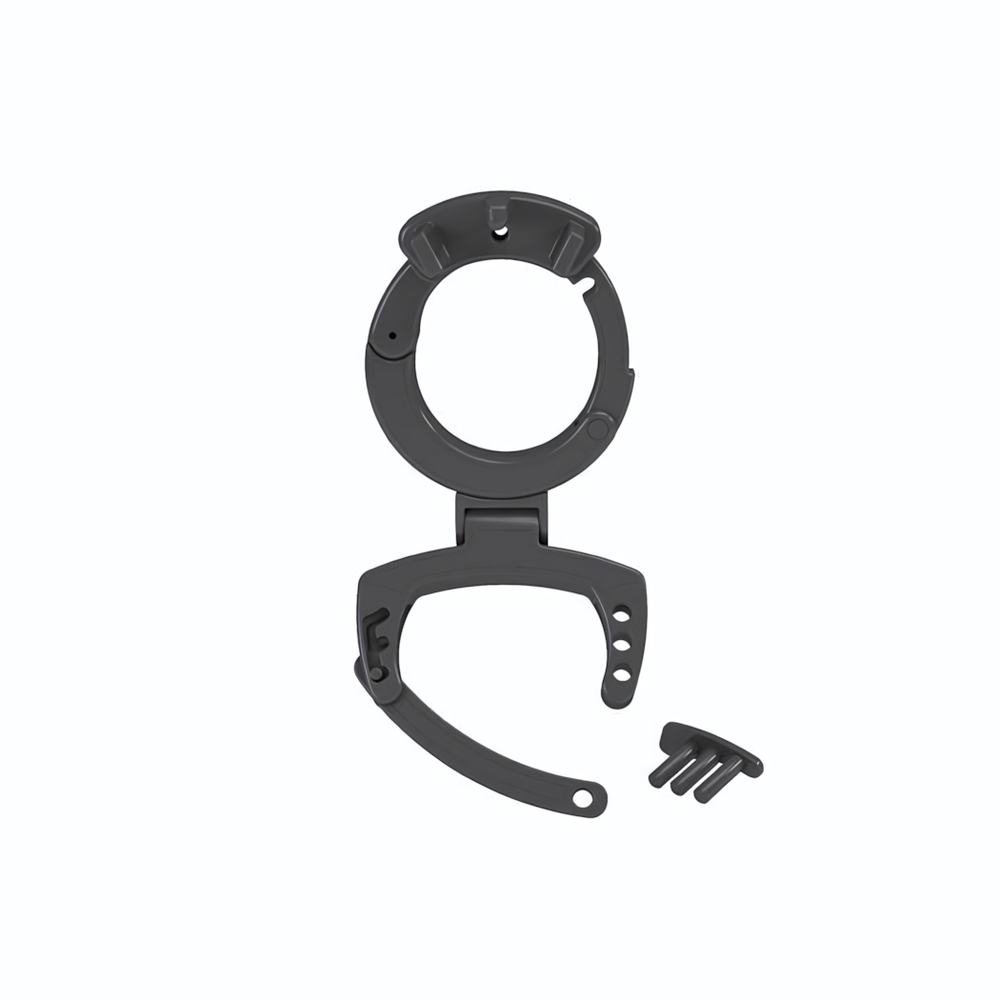 Кольцо с зажимом для мошонки для пояса верности Pubic Enemy (Цвет: черный)