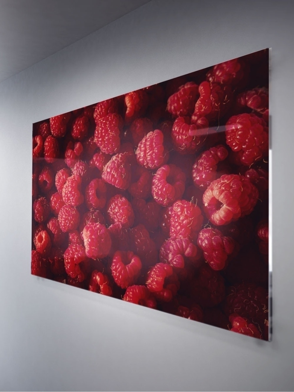 Модульная стеклянная интерьерная картина /Фотокартина на кухню /Ягоды, 28x40 см. Декор для дома, подарок