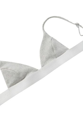 Топ на бретелях с резинкой AVRORA Светло-серый меланж