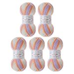 Пряжа Alize (Ализе) Baby Best Batik / уп.5 мот. по 100 г, 240м, 7931 секционный