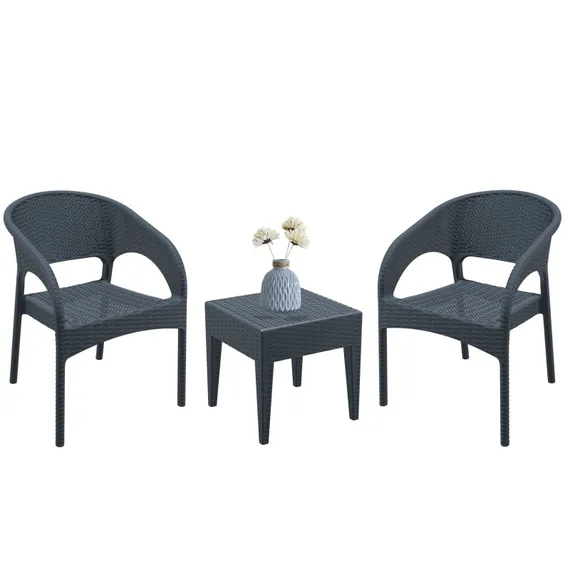 Комплект пластиковой мебели Miami Panama, антрацит