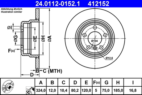 ATE - 24011201521-ATE - Brake Disc