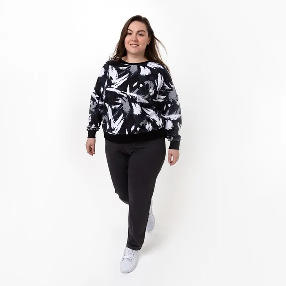 Брюки домашние женские, цвет тёмно-серый меланж, размер 44