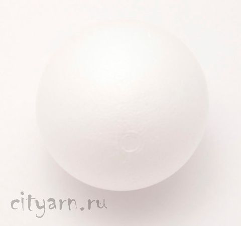 Пенопластовый шарик-основа под новогодние игрушки, диаметр 4 см