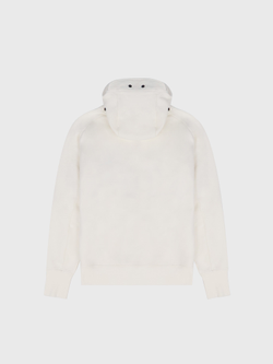 Худи на молнии C.P. Company Diagonal Raised Fleece Zipped Goggle White