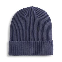 Шапка PUMA Ribbed Classic Cuff Beanie, 02403810, темно-синий