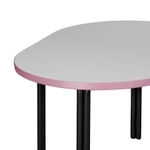 Столик кофейный ror, 75х50 см, черный/серый/розовый