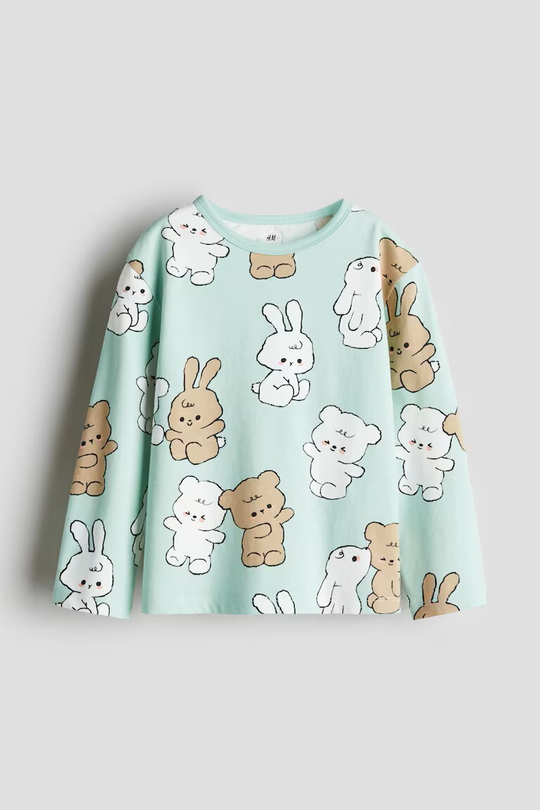H&M Топ с принтом, мятный