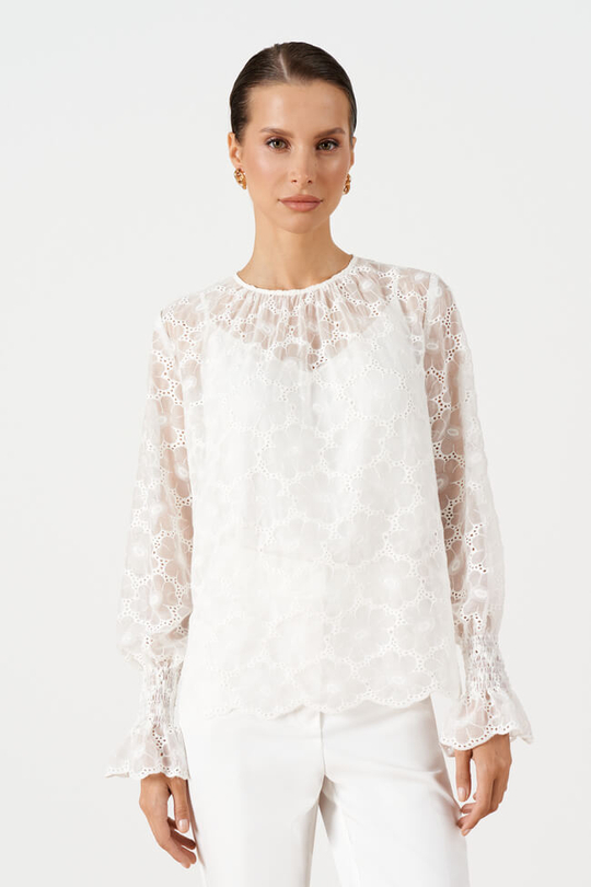 23239 Блузка женская (молочный)