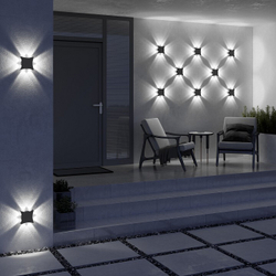 Уличный настенный светильник Elektrostandard 1631 TECHNO LED черный