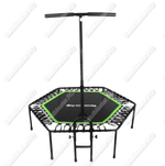 Каркасный батут с Т-образной ручкой, диаметр 4 фт, черно-зеленый