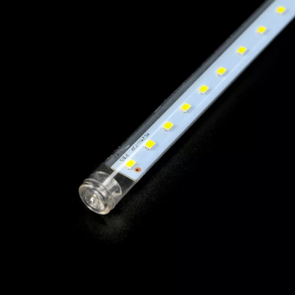 Гирлянда Тающие сосульки 5*0.3 м., 24V., 240 холодных белых LED ламп, коннектор, черный ПВХ, LTC (CCL240-10-1W)