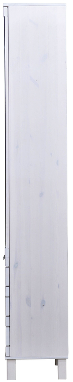 Шкаф для одежды 30х30х150, Джосси, распашной для одежды, с зеркалом, для ванной комнаты деревянный, белый, Dipriz