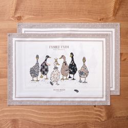 НАБОР ПОЛОТЕНЕЦ ИЗ 2-ХШТ"FAMILY FARM",40Х60СМ, 100% ХЛОПОК, КАПУЧИНО