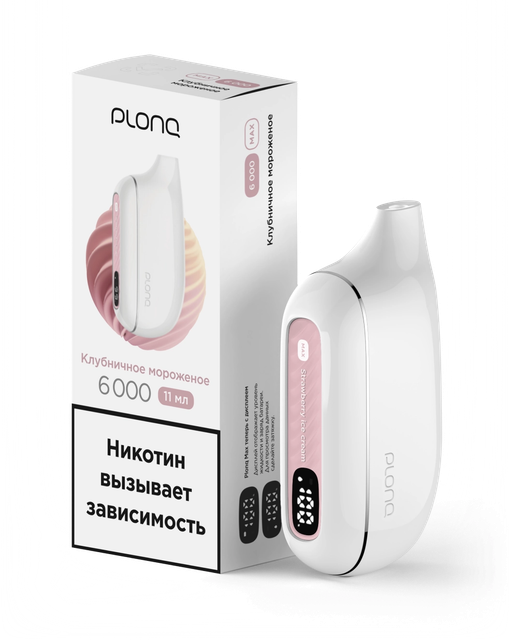 Одноразовый Pod Plonq Plus Max - Клубничное Мороженое (6000 затяжек)