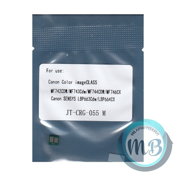 Чип JT для картриджа Canon 055M, LBP663/664, MF742/744/746 (2.1K, OEM Size) magenta