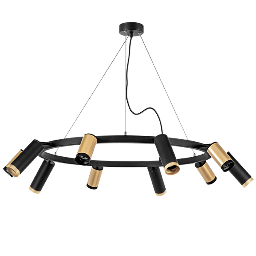 LR02040587570 Люстра RULLO 10х50W GU10 ЧЕРНЫЙ/ЗОЛОТО (571020+214440-5+214487-5+203437-5+203440-5)