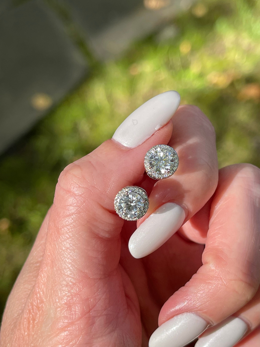 Серьги-гвоздики круглые 8 мм