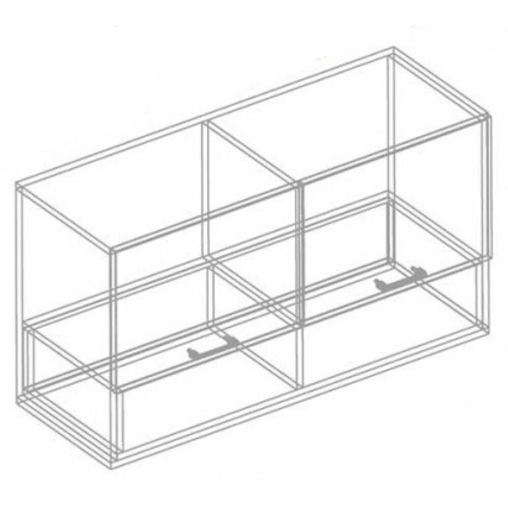 Шкаф настенный МС "Сандра"(Белый лофт)