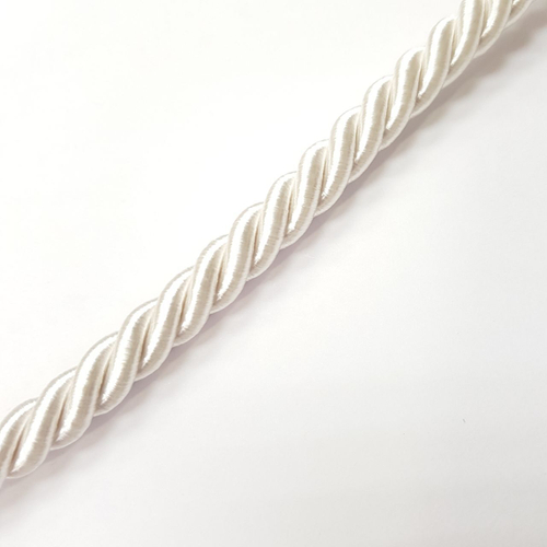 Декоративный кант-шнур витой, мебельный белый П46