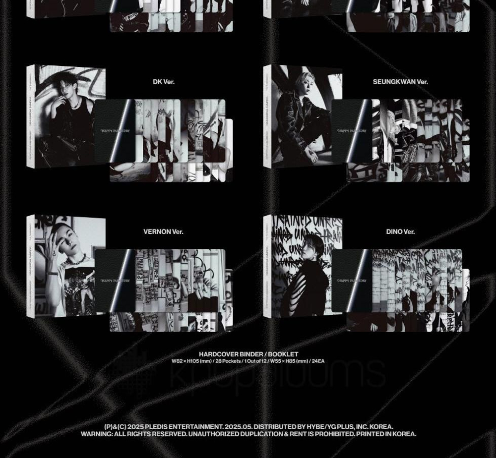 Альбом SEVENTEEN - HAPPY BURSTDAY 5th Album DAREDEVIL 12 Version SET