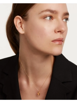 Колье Буква Q серебро 925 пробы покрытое золотом