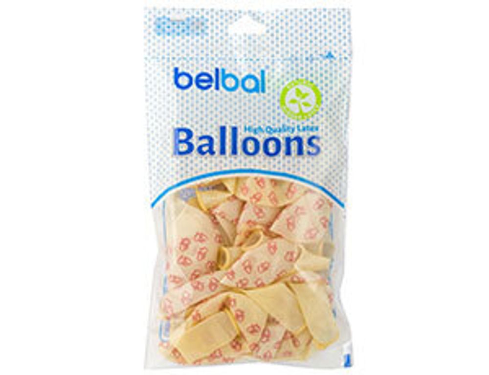 Шар (14"/36 см) Шелкография кристалл Сердца двойные кр 25 шт.