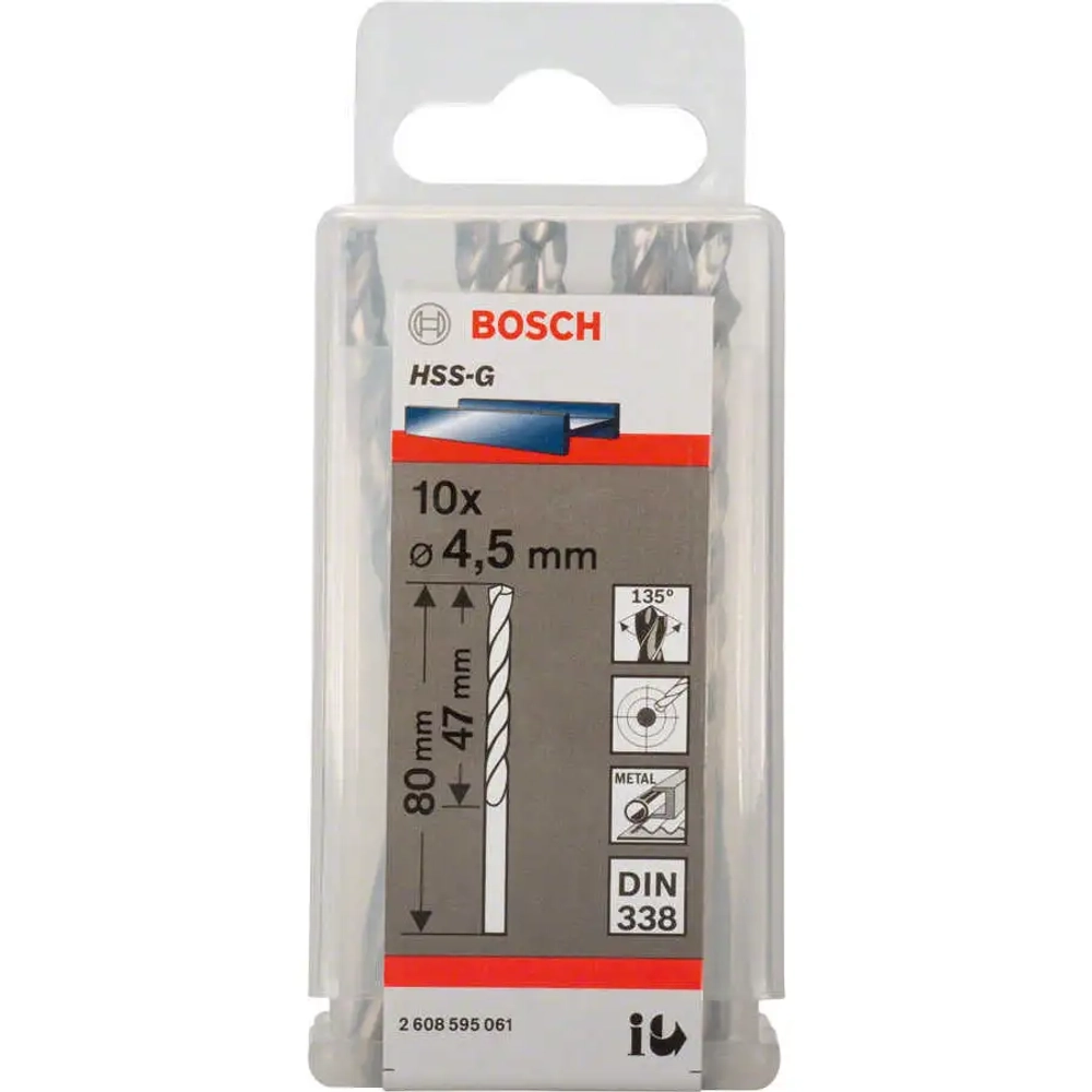 10 HSS-G СВЕРЛ 4,5ММ BOSCH 2608595061