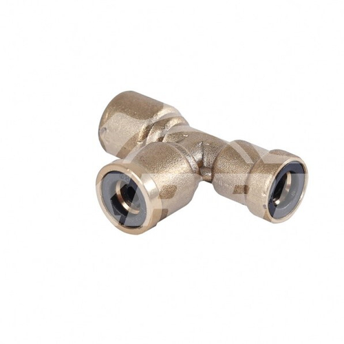 Соединитель трубки ПВХ,полиамид d8мм тройник латунь (KRAL)