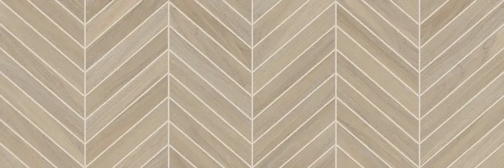 Настенная плитка Alma Ceramica TWU11TOK414 Tokio 200x600 бежевая глянцевая под дерево с орнаментом