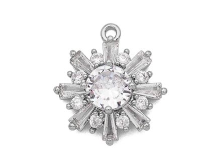 Подвеска с прозрачными стразами, 16,5мм