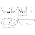 Ванна PAOLA 172x83 матовая покраска по RAL полностью
