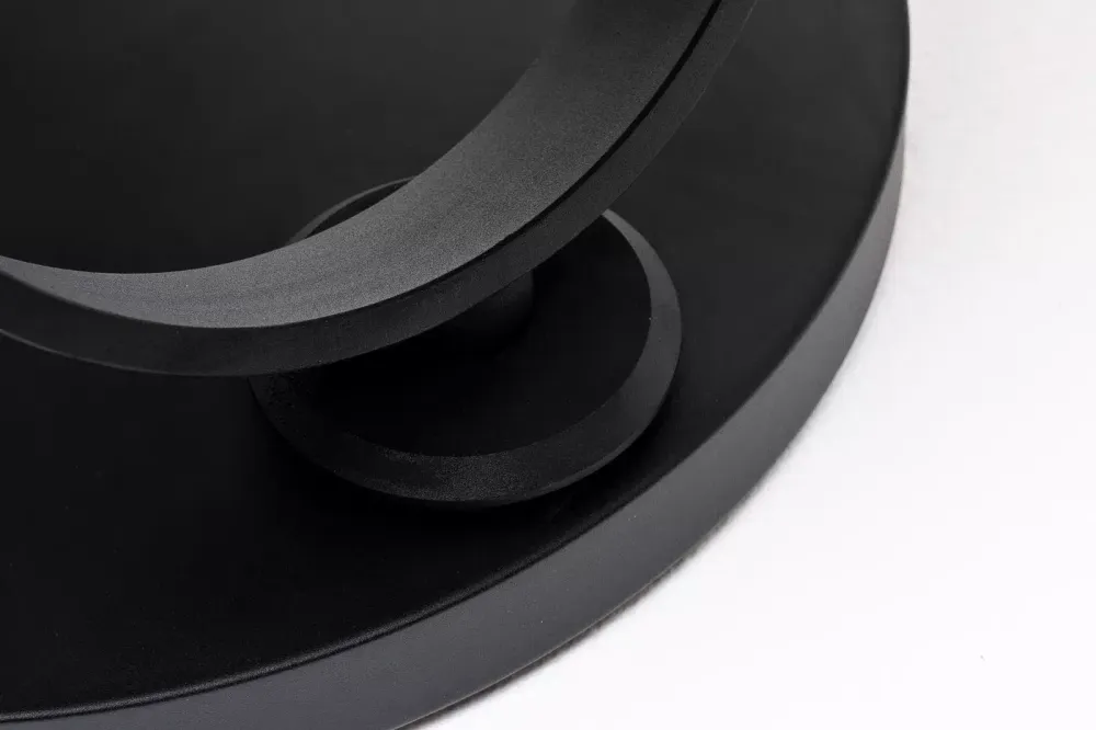 "Олимп" стол журнальный раздвижной из HPL 80-131х131см, Н43,5, цвет столешницы мрамор "Каррара"