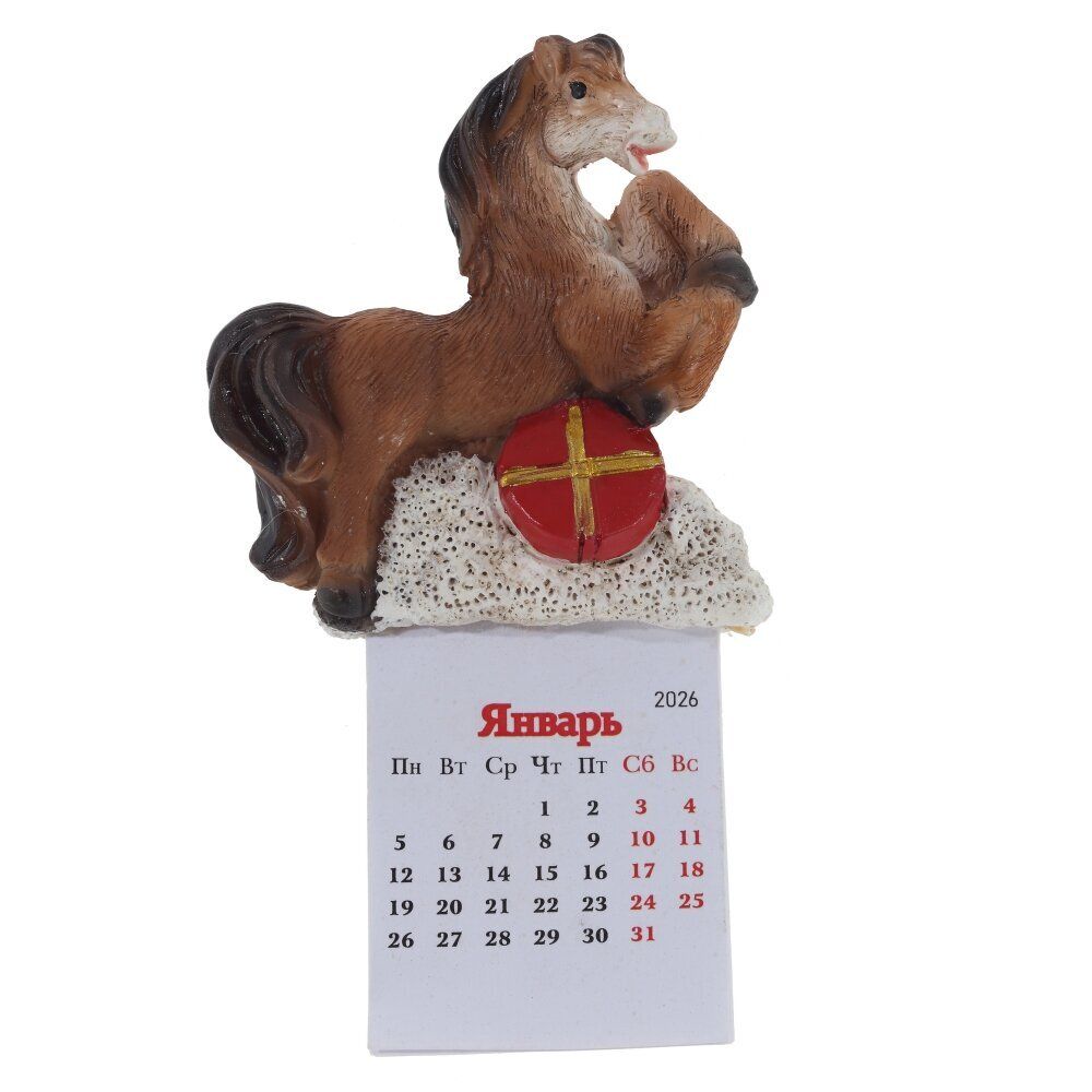 GAEM Магнит "Лошадка" с календарем", L6 W1,5 H11 см, 2в.