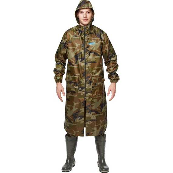 Плащ дождевик влагозащитный Waterproof Line Hunter WPL ПВХ на молнии, хаки
