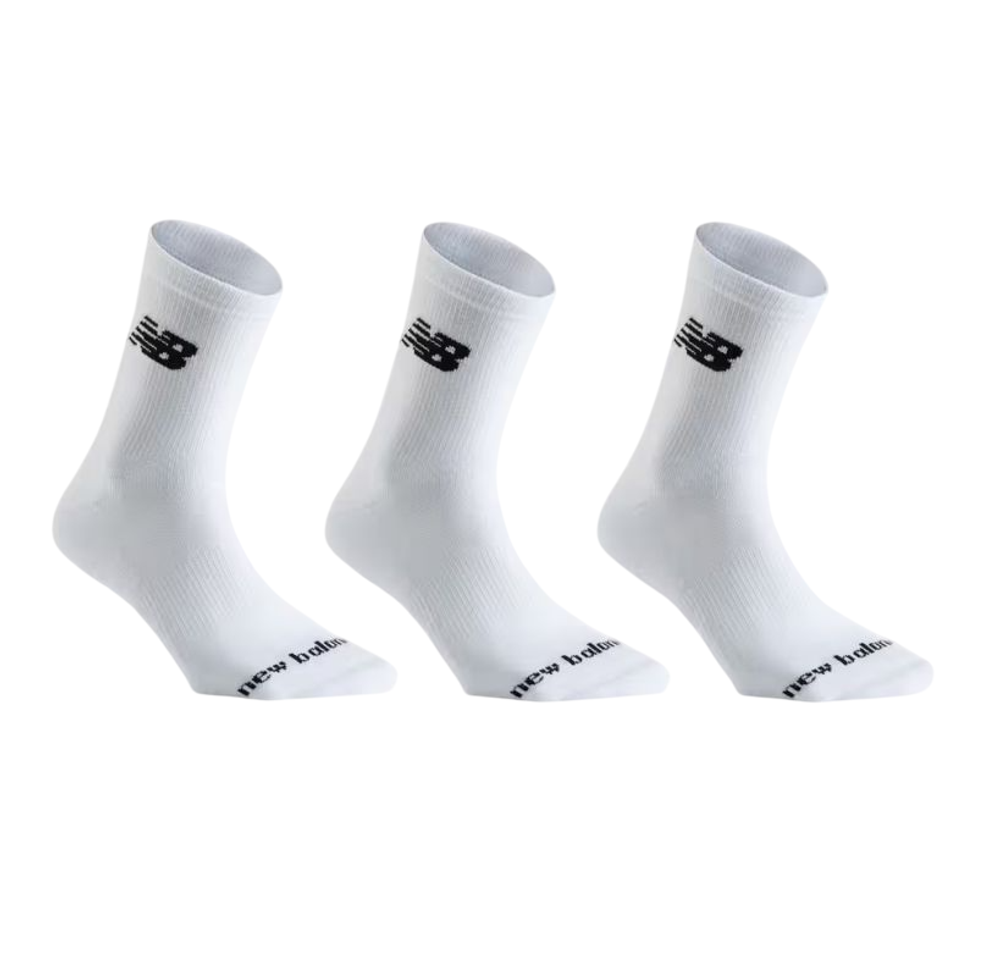 Теннисные носки New Balance Youth Daily Essentials Cushion Crew 3P - white